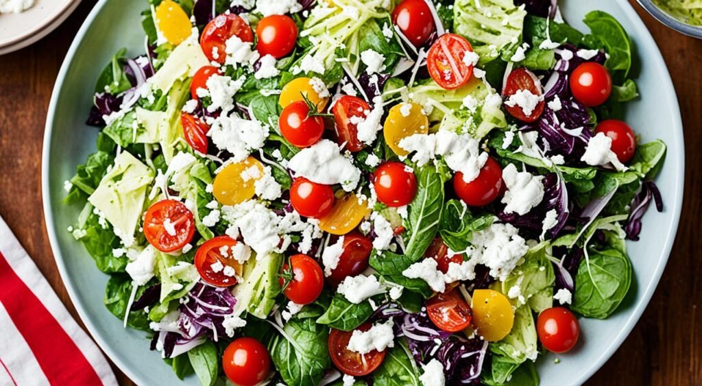 Salada de Repolho, Ricota e Tomate