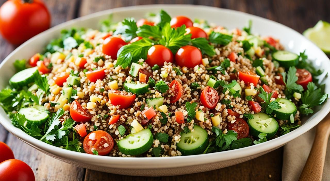 Salada Grãos com tomate