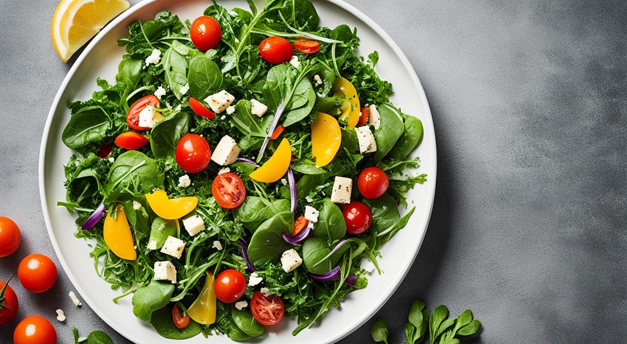 Salada de folhas verdes