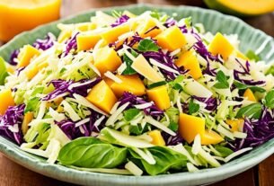 Salada de repolho com manga