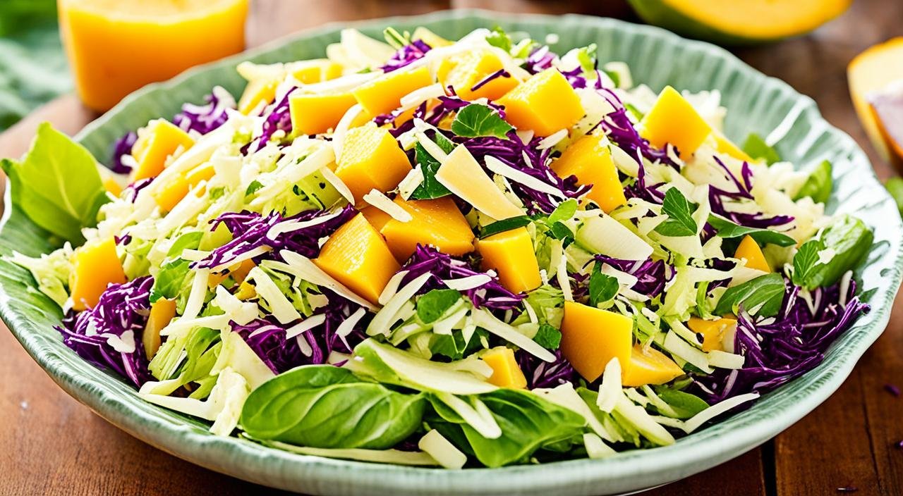 Salada de repolho com manga
