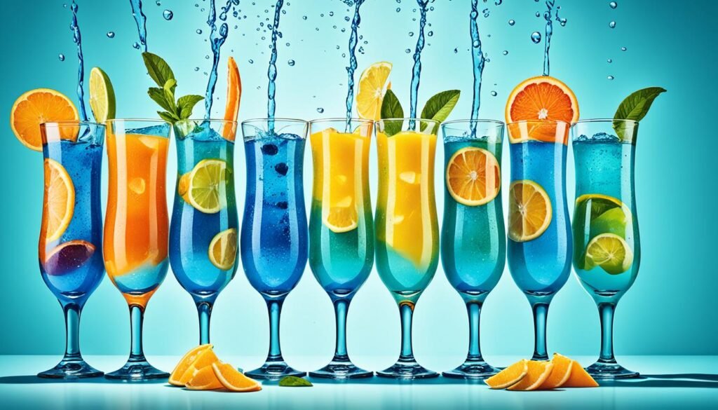 Laranja Blue Drink variações Laranja Blue Drink variações