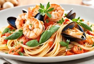 Spaghetti com frutos do mar