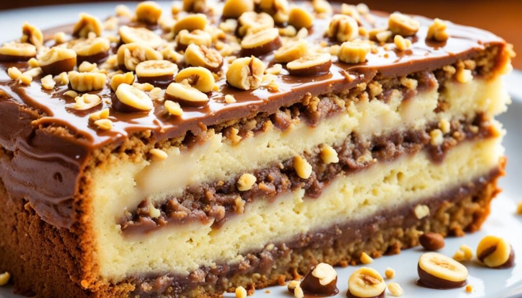 Bolo de banana com pasta de avelã