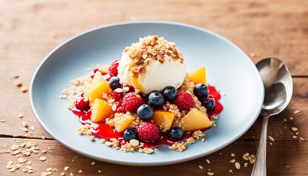 Crumble de frutas vermelhas