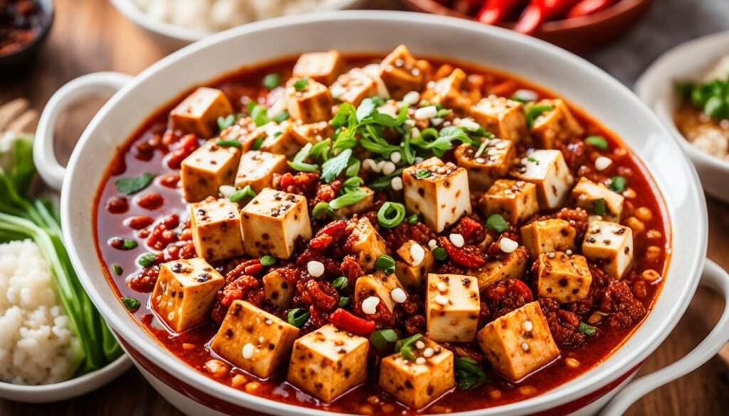 Mapo Tofu prato apimentado