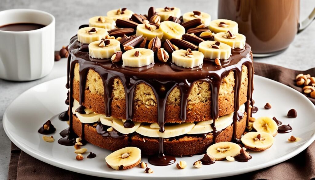 bolo de banana com chocolate