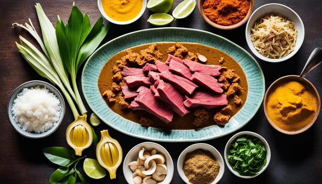 ingredientes para Beef rendang